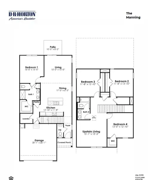 2D floor plan layout for the Manning by D.R. Horton in Maple Grove, Conway, SC (Image 3). 2D floor plan layout for the Manning by D.R. Horton in Maple Grove, Conway, SC (Image 3).