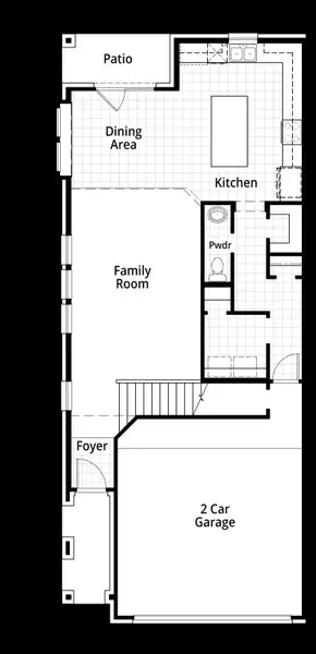 2D floor plan layout of this home in Bridgeland Central, Cypress, TX (Image 3).