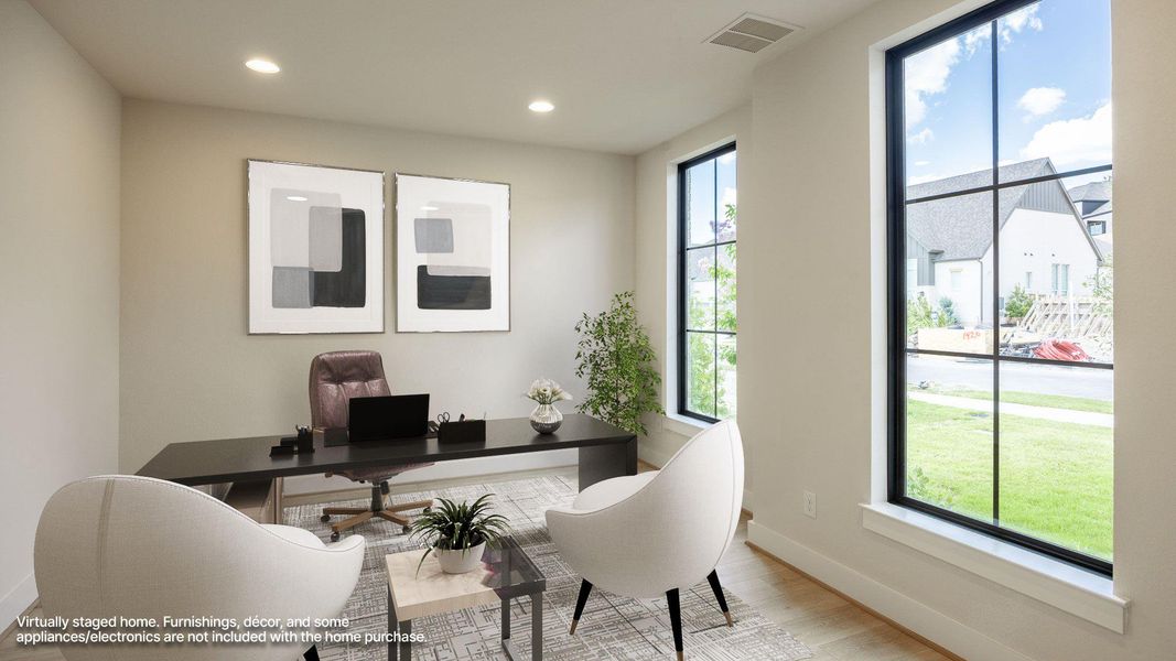 Furnished interior view inside a new home in Palmera Ridge, Leander (Image 5).