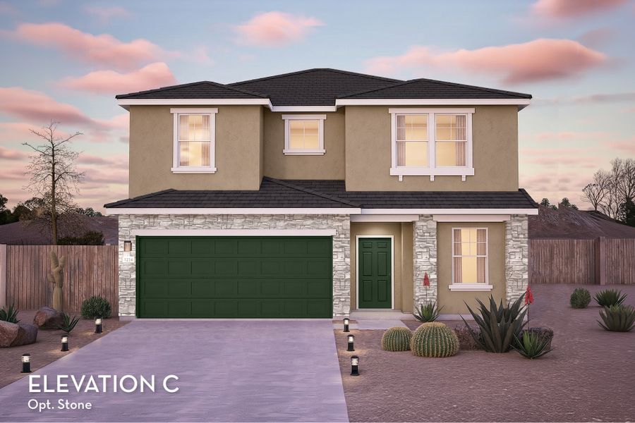 Representative exterior photo of a completed home built from the Blanco by CastleRock Communities in Hayden Estates, Buckeye, AZ (Image 16). Representative exterior photo of a completed home built from the Blanco by CastleRock Communities in Hayden Estates, Buckeye, AZ (Image 16).