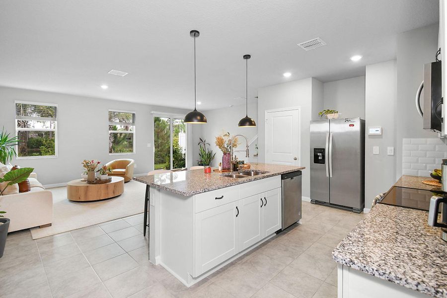 Furnished interior view inside a new home in Edgewater Pointe, Stuart (Image 14).