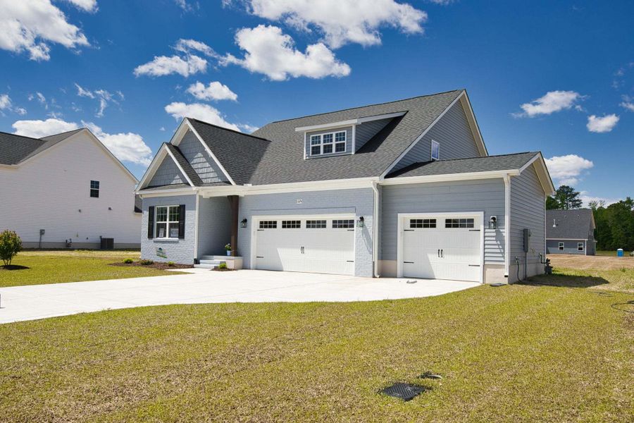 Elevation B with 3-Car Garage Option Elevation B with 3-Car Garage Option