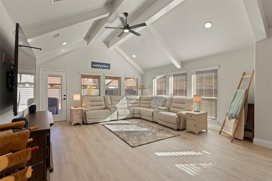 Furnished interior view inside a new home in Union Park Classic 60, Little Elm (Image 26).