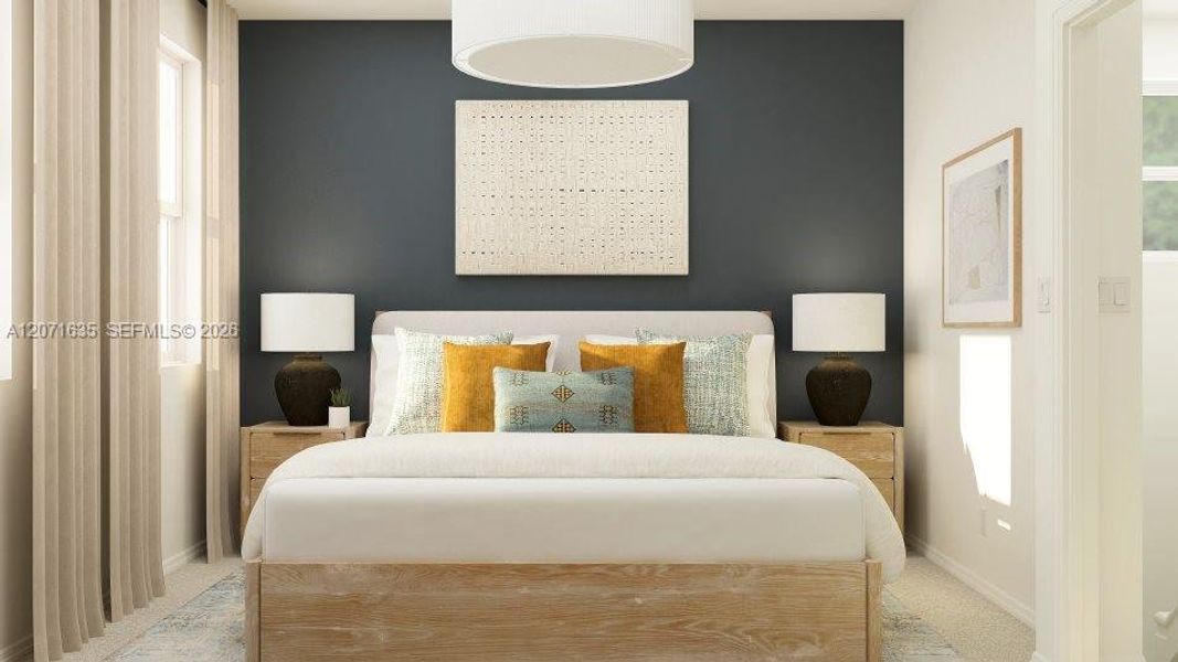 Furnished interior view inside a new home in Del Mar, Miami (Image 4).