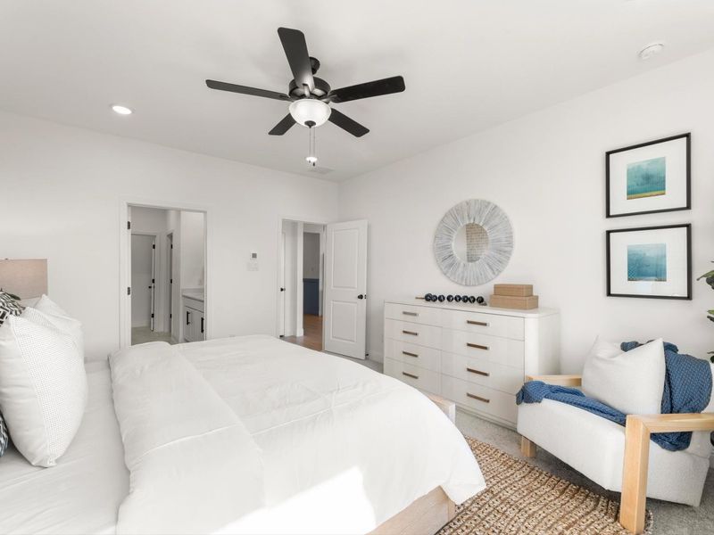 Furnished interior view inside a new home in Mercer Meadows, Royse City (Image 18).