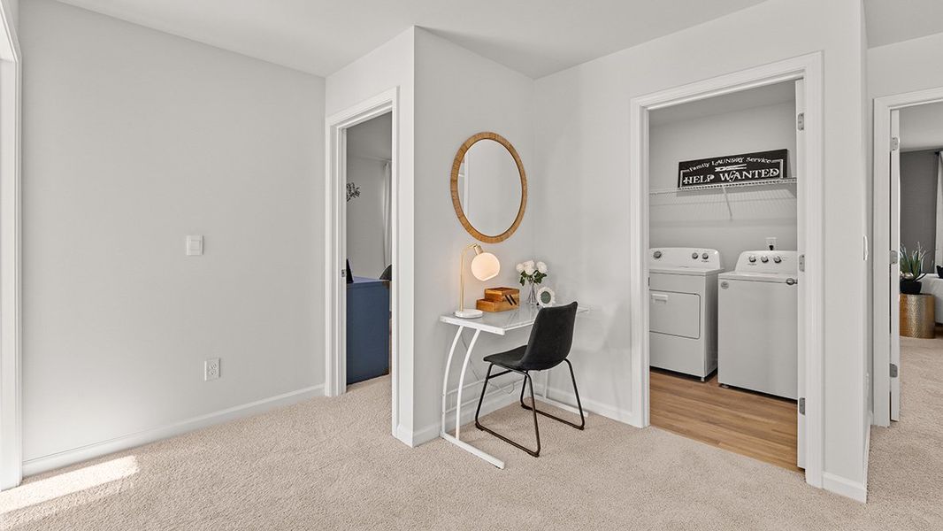 Representative furnished interior of a home built from the Hanover by D.R. Horton in Hamptons at Riverwood South, Dallas (Image 23).