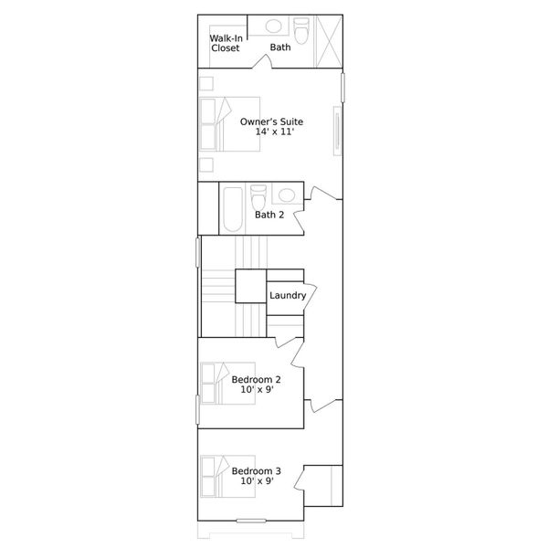 2D floor plan layout of this home in Sila, Huffman, TX (Image 3).