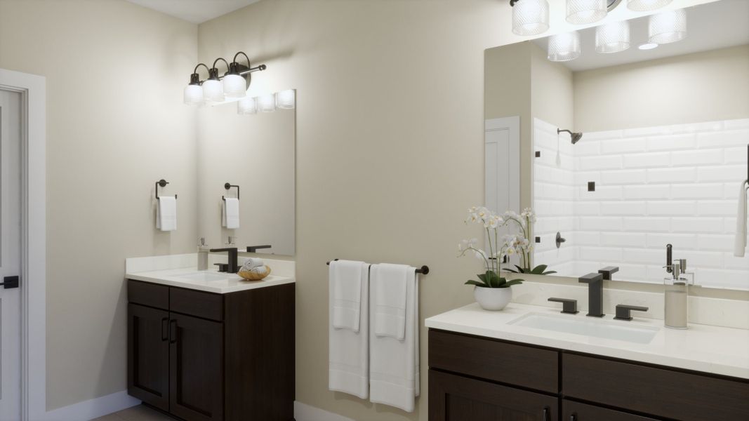 Representative furnished interior of a home built from the 4053 by Risewell Homes in Parkton Square, Kyle (Image 14).