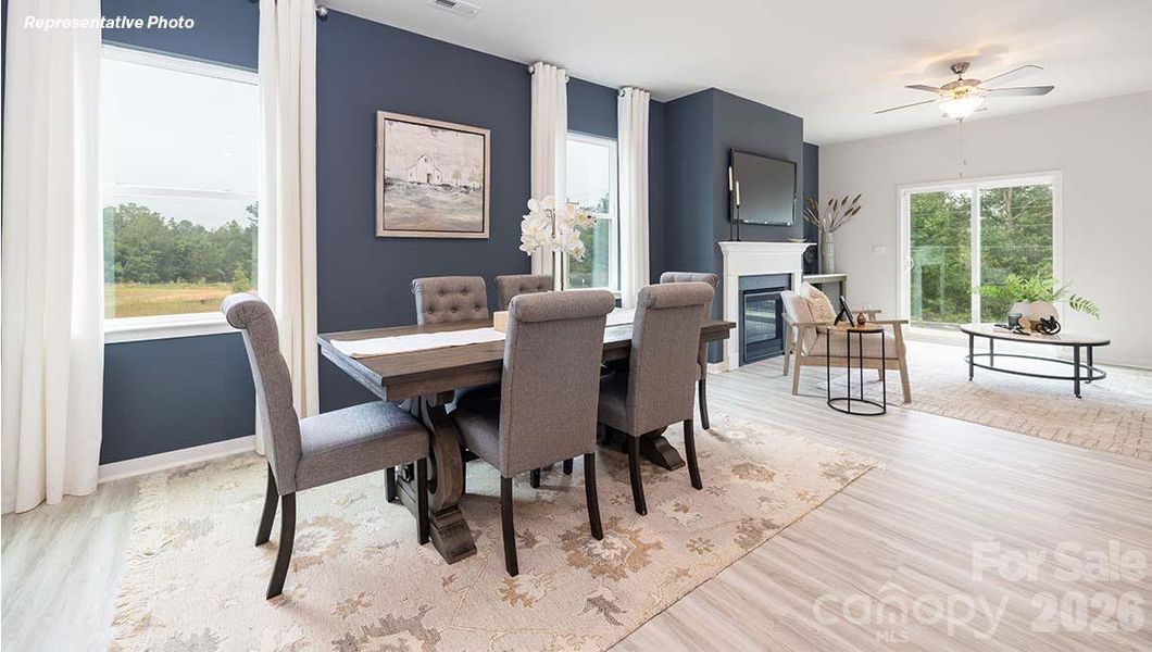 Furnished interior view inside a new home in Reedy Creek Preserve, Charlotte (Image 13).
