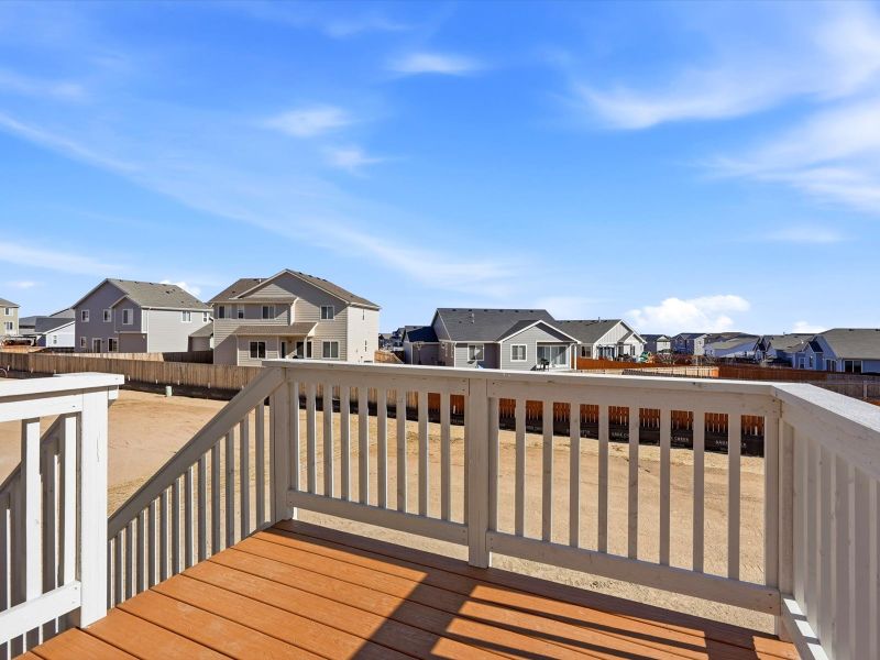 Exterior details and patio area of a home in Meridian Ranch, Peyton (Image 3).