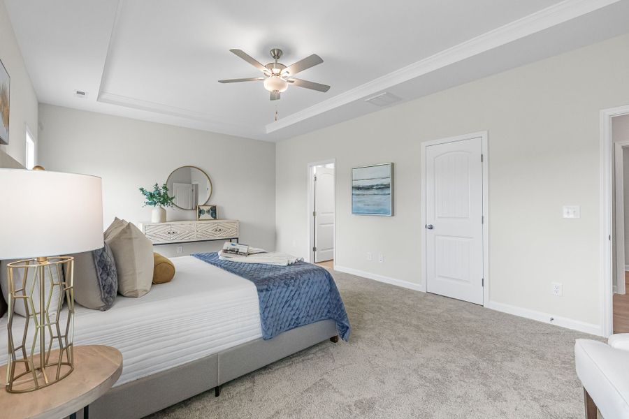 Representative furnished interior of a home built from the Clarion by Caviness & Cates Communities in Maggie Way, Wendell (Image 31).