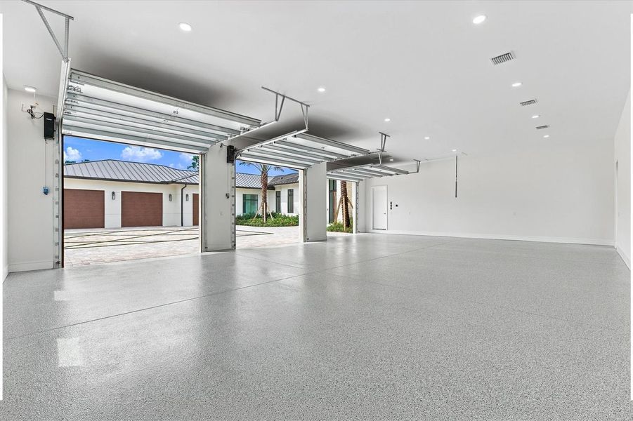 Garage doors open