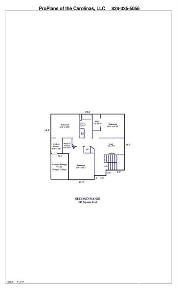 Floor plan upper level