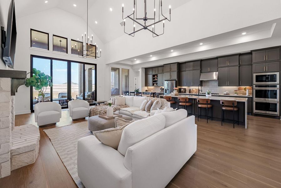 Furnished interior view inside a new home in Santa Rita Ranch, Liberty Hill (Image 10). Furnished interior view inside a new home in Santa Rita Ranch, Liberty Hill (Image 10).