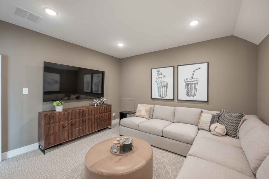 Representative furnished interior of a home built from the Barnhart by Tri Pointe Homes in Amethyst at Azalea Trails, Cypress (Image 38).