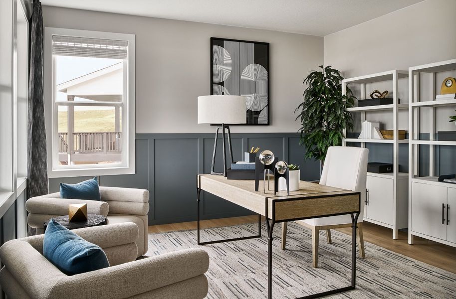 Furnished interior view inside a new home in Trailstone, Arvada (Image 23).