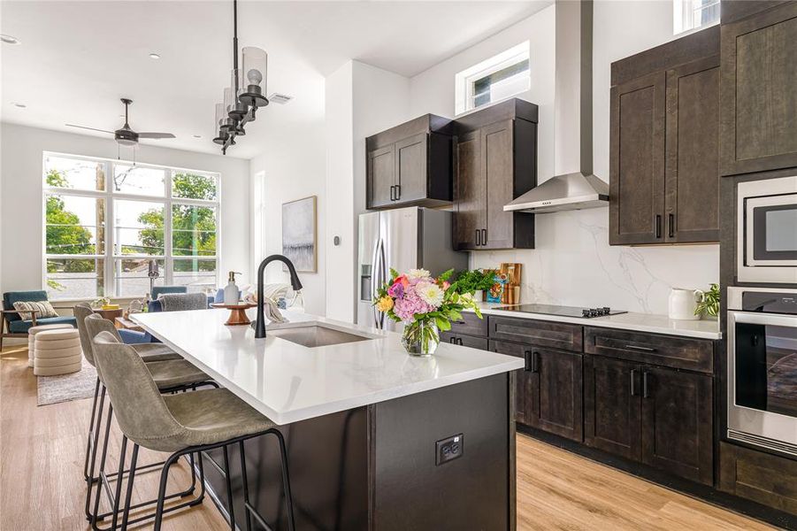 Furnished interior view inside a new home in , Farmers Branch (Image 14). Furnished interior view inside a new home in , Farmers Branch (Image 14).