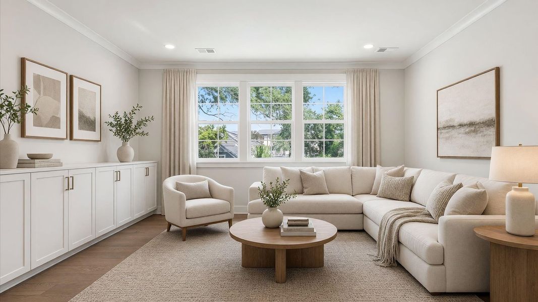 Representative furnished interior of a home built from the Lighthouse II by DRB Homes in Bayview Acres, Mount Pleasant (Image 10).