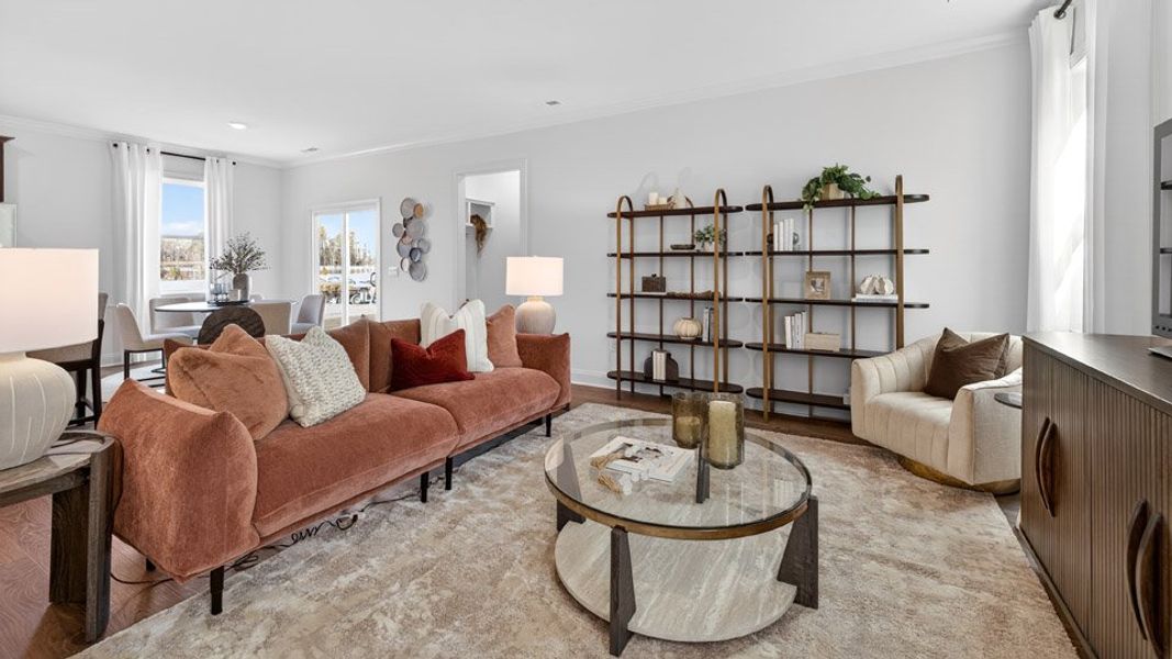 Representative furnished interior of a home built from the Calhoun by D.R. Horton in Madden West, Fuquay Varina (Image 12).