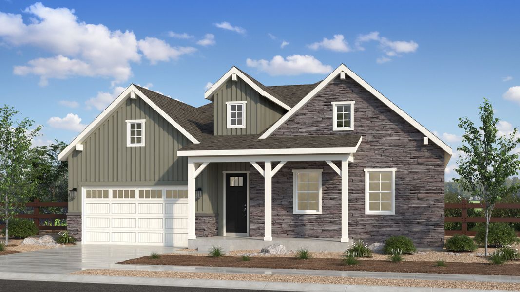 Representative exterior photo of a completed home built from the Ridge by Taylor Morrison in Macanta, Castle Rock, CO (Image 20).