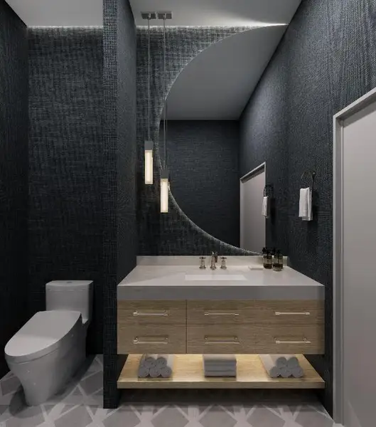 Powder Bathroom Rendering