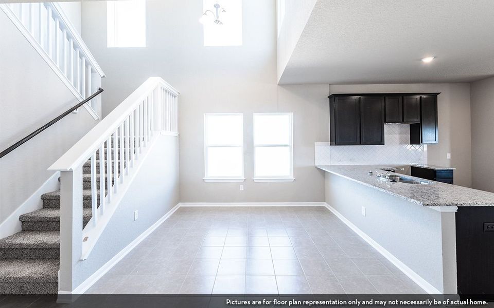 Representative furnished interior of a home built from the Blanco by CastleRock Communities in Lone Oak, San Antonio (Image 4).