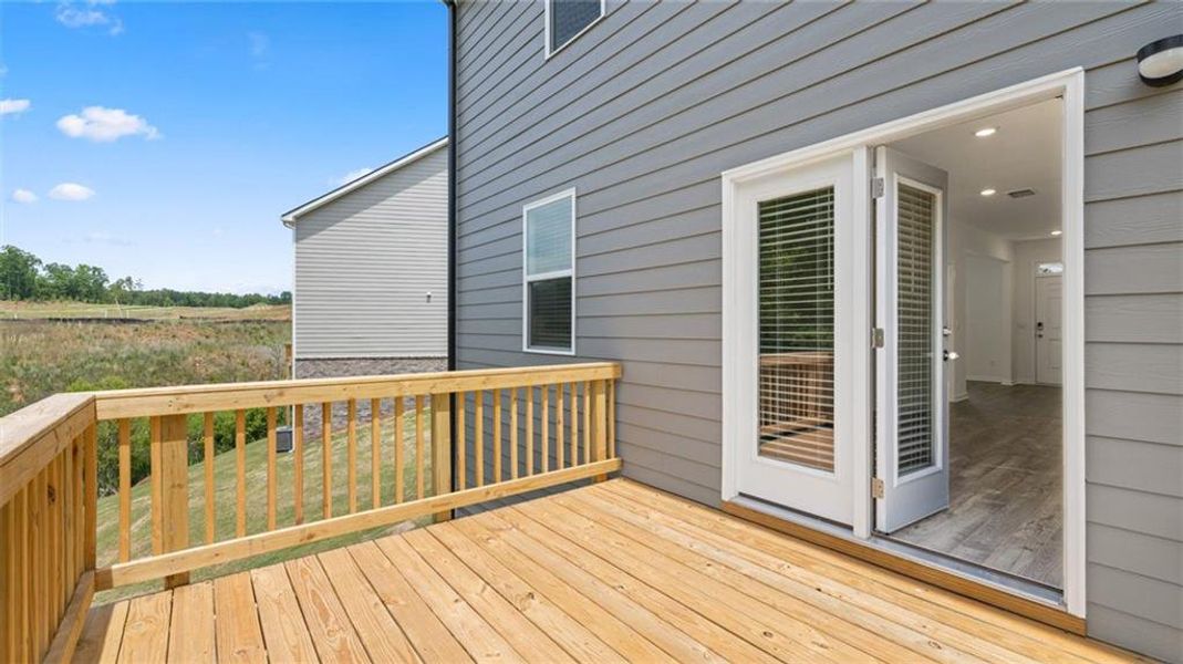 Exterior details and patio area of a home in Brooks Village, Dacula (Image 3).