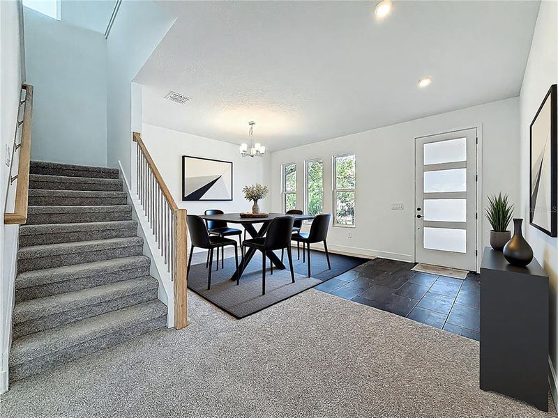 Furnished interior view inside a new home in , Tampa (Image 8). Furnished interior view inside a new home in , Tampa (Image 8).