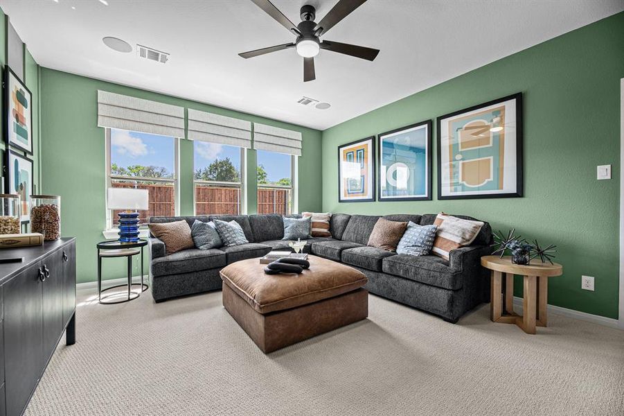 Furnished interior view inside a new home in Highwoods, Fort Worth (Image 8). Furnished interior view inside a new home in Highwoods, Fort Worth (Image 8).