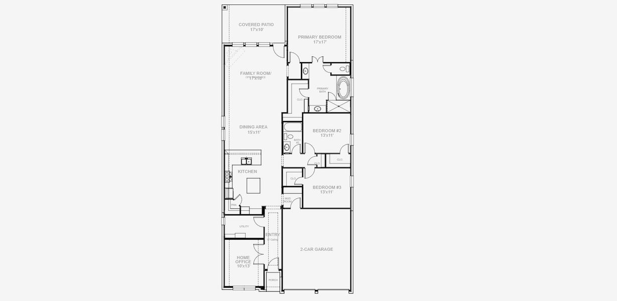 2D floor plan layout for the 1984W by Perry Homes in Veramendi, New Braunfels, TX (Image 5).