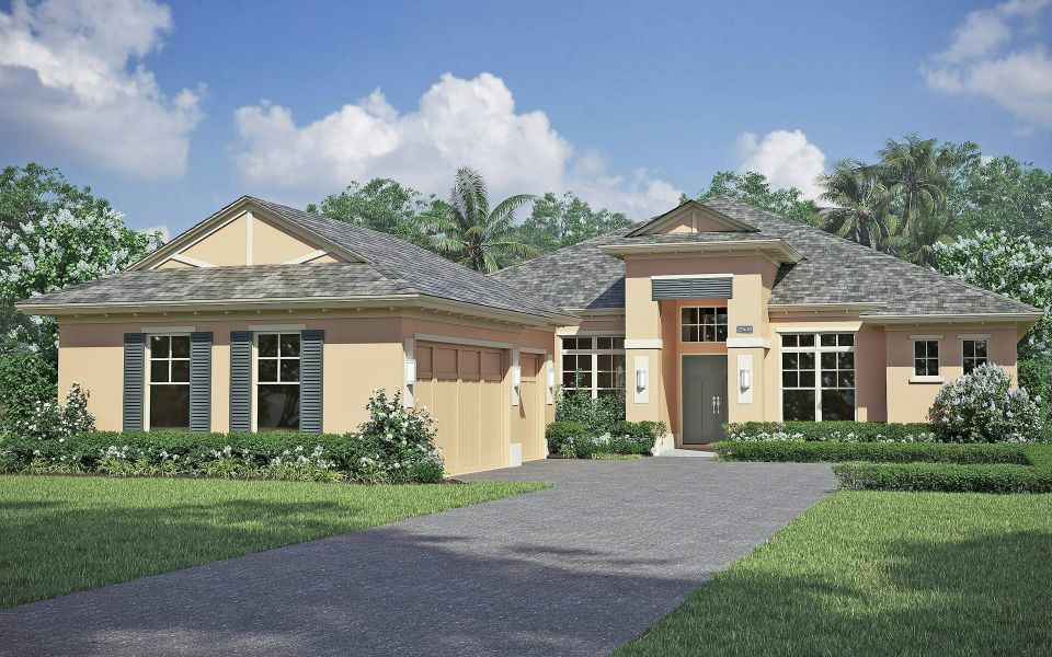 Representative exterior photo of a completed home built from the Triton Grande by GHO Homes in The Strand, Vero Beach, FL (Image 2). Representative exterior photo of a completed home built from the Triton Grande by GHO Homes in The Strand, Vero Beach, FL (Image 2).