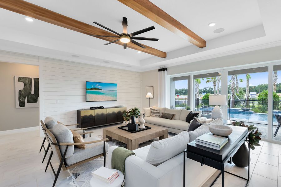 Furnished interior view inside a new home in Foothills Preserve, Mount Dora (Image 5). Furnished interior view inside a new home in Foothills Preserve, Mount Dora (Image 5).