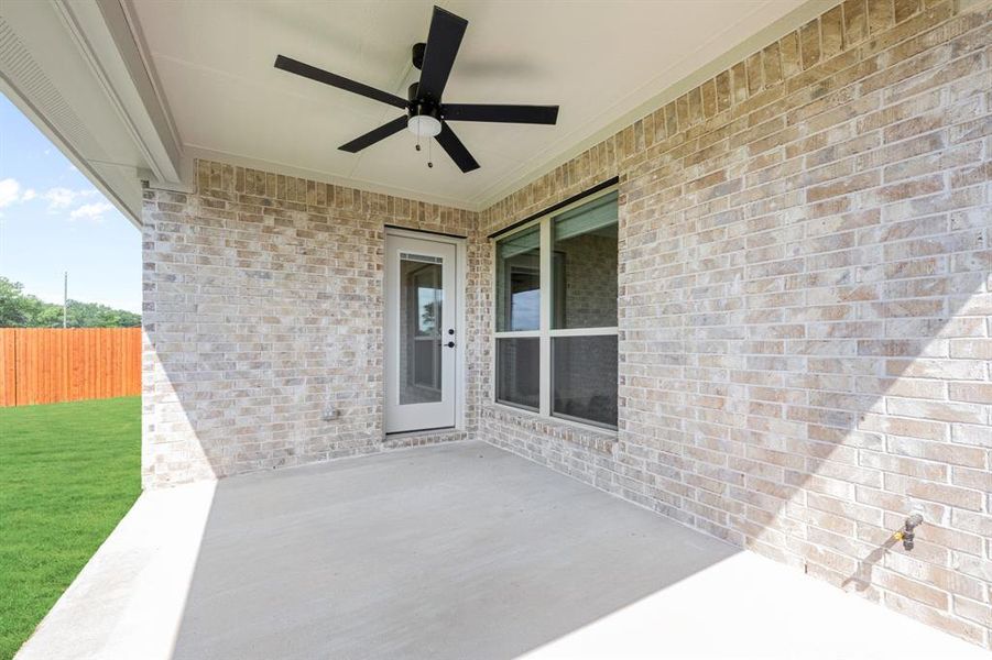 Exterior details and patio area of a home in Parks of Aledo, Aledo (Image 3). Exterior details and patio area of a home in Parks of Aledo, Aledo (Image 3).