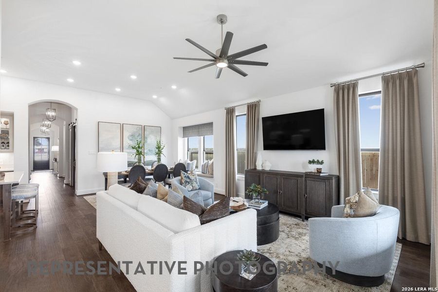 Furnished interior view inside a new home in Prominence, San Antonio (Image 40).