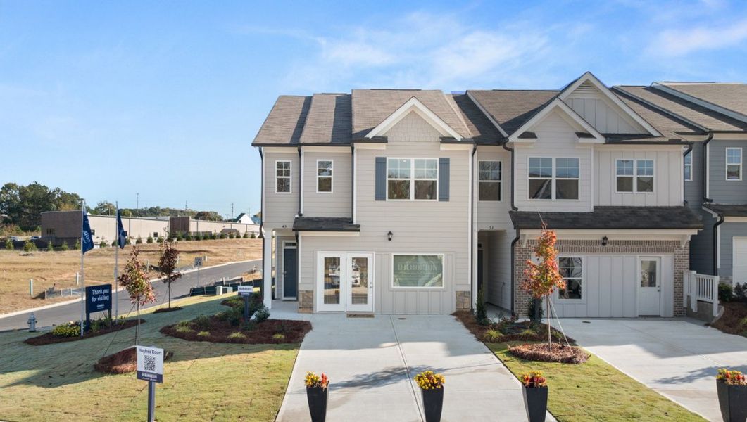 Representative exterior photo of a completed home built from the Salisbury by D.R. Horton in Hughes Court, Dawsonville, GA (Image 1). Representative exterior photo of a completed home built from the Salisbury by D.R. Horton in Hughes Court, Dawsonville, GA (Image 1).
