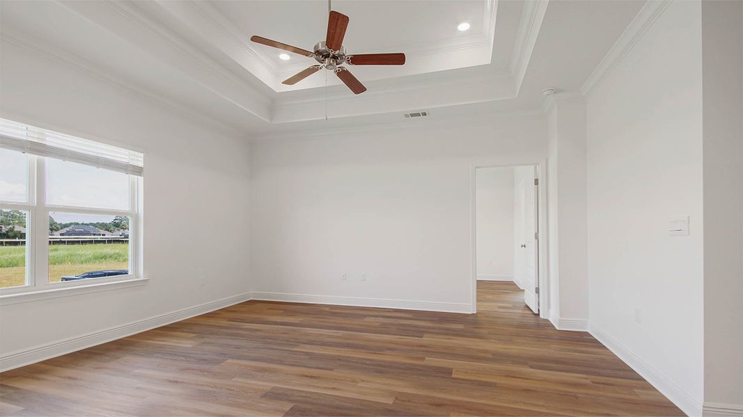 Representative unfurnished interior of a home built from the Rhett by D.R. Horton in Caballeros Estates At Hombre, Panama City Beach (Image 36).