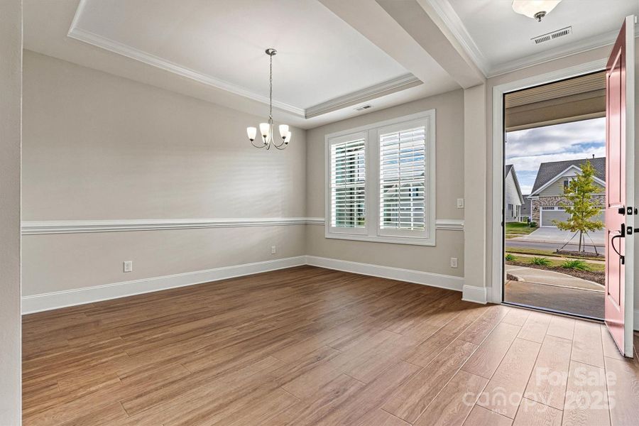 Dining Room with tray ceiling Dining Room with tray ceiling