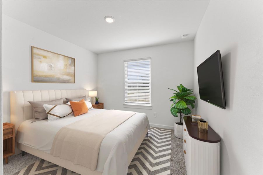 This versatile fourth bedroom offers plenty of space for a growing family or even a dedicated hobby room.