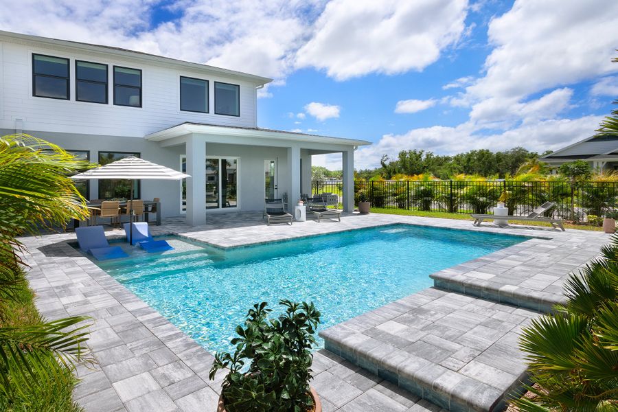 Representative exterior details of a home built from the The Brugman by David Weekley Homes in Lakeview Crossing – Tradition Series, Sarasota (Image 3). Representative exterior details of a home built from the The Brugman by David Weekley Homes in Lakeview Crossing – Tradition Series, Sarasota (Image 3).