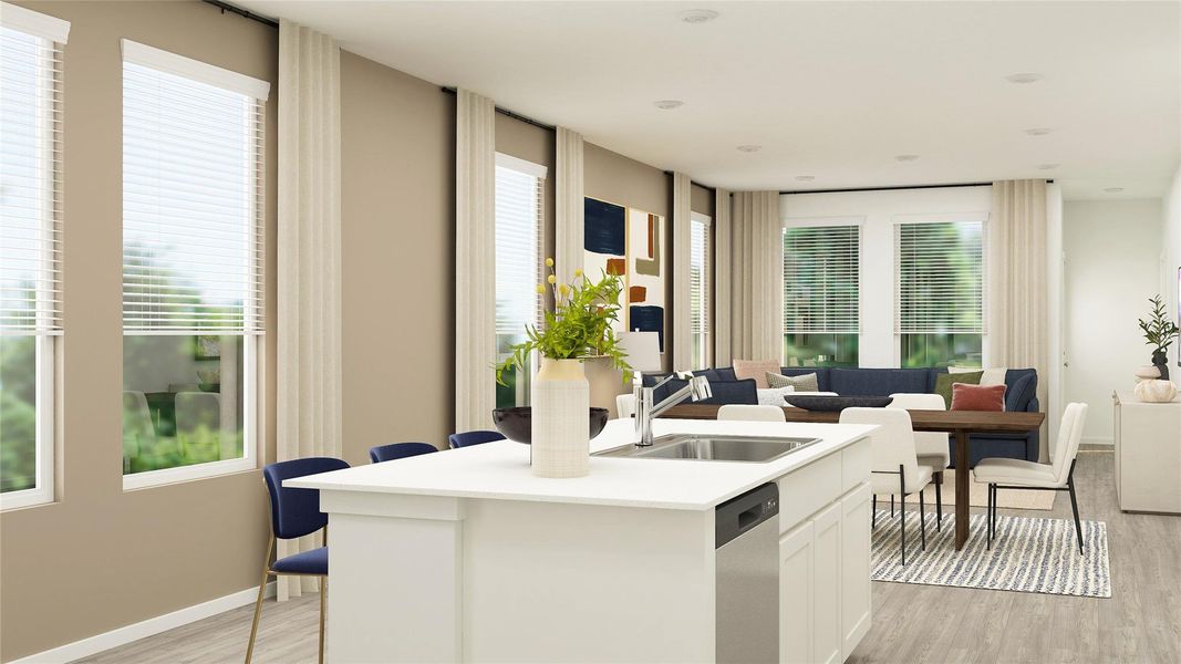 Furnished interior view inside a new home in Moore Landing, Magnolia (Image 9).