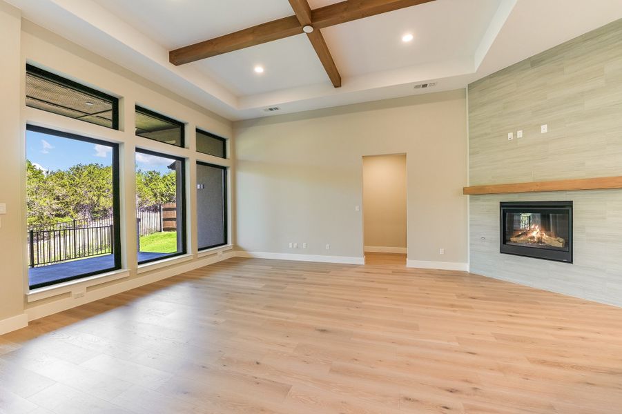 Representative unfurnished interior of a home built from the Sapphire by Giddens Homes in Riverstone, Georgetown (Image 51).