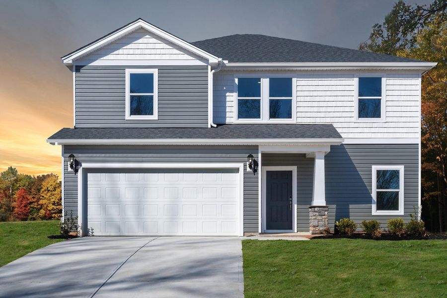 Representative exterior photo of a completed home built from the Brentwood by Meritage Homes in Riverwood Farm, Piedmont, SC (Image 19).