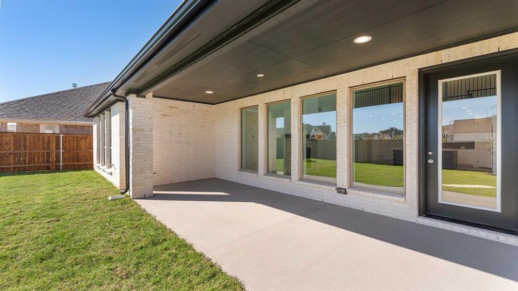 Exterior details and patio area of a home in M3 Ranch 50', Mansfield (Image 3). Exterior details and patio area of a home in M3 Ranch 50', Mansfield (Image 3).