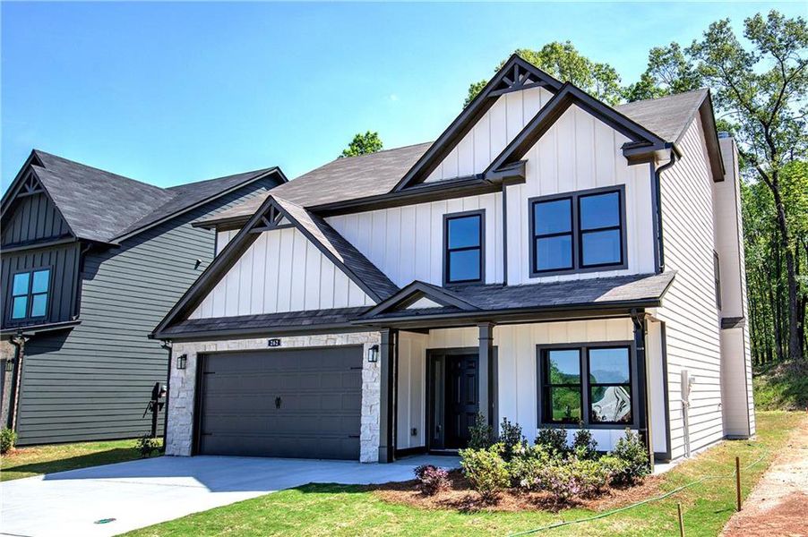 Front exterior of a new home in , Cartersville, GA, highlighting curb appeal (Image 18).