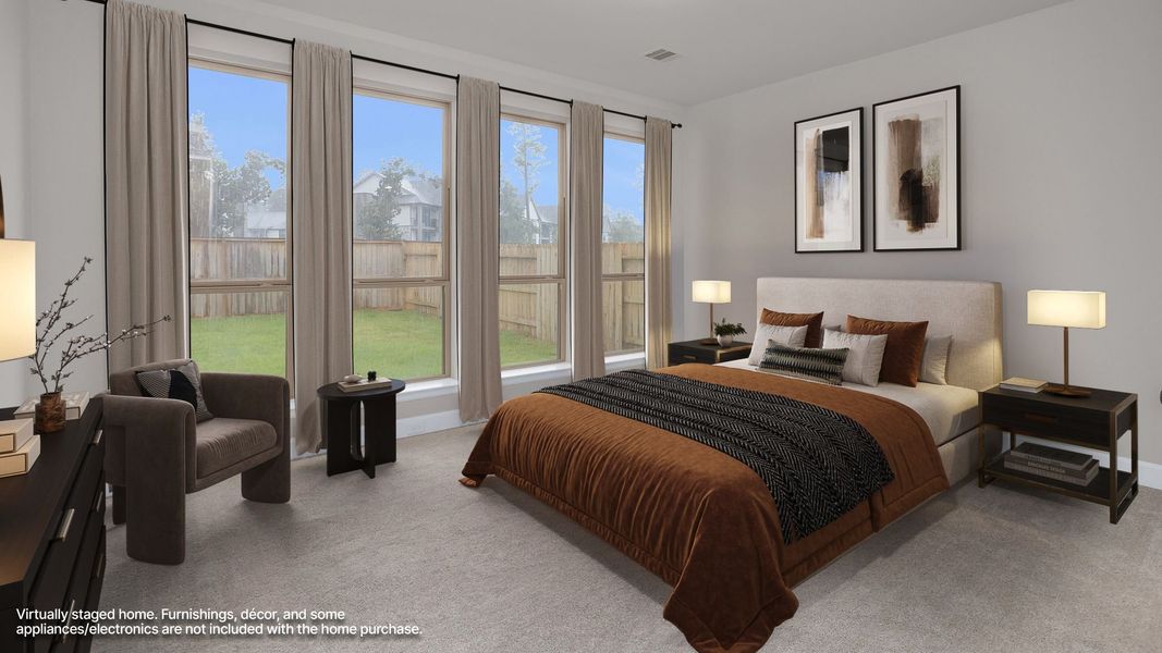 Furnished interior view inside a new home in Grand Central Park, Conroe (Image 4).