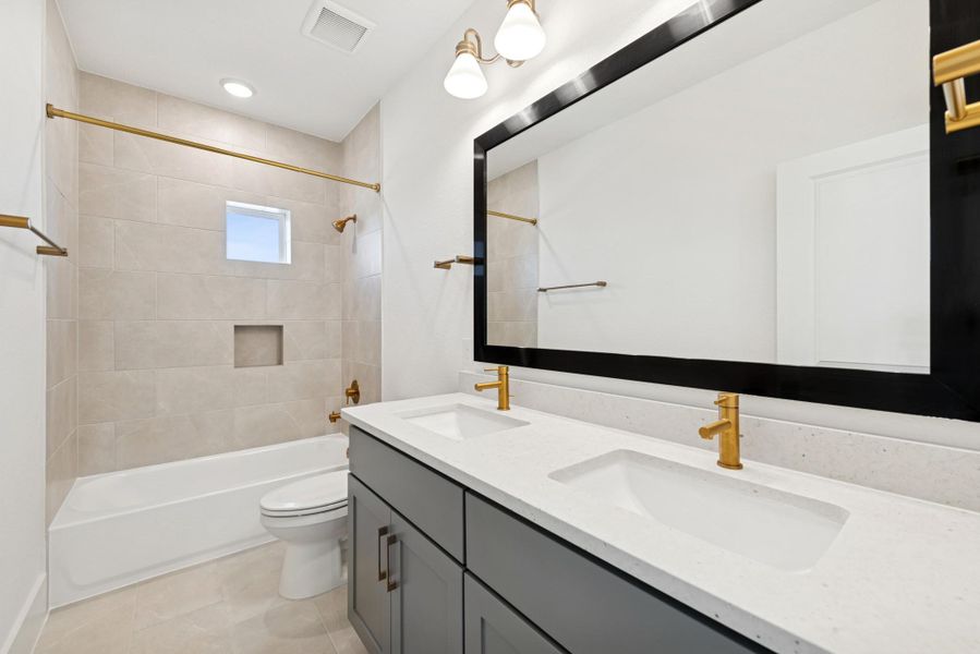 Furnished interior view inside a new home in Easthaven at Bridgeland Central - Horizon Collection, Cypress (Image 13).