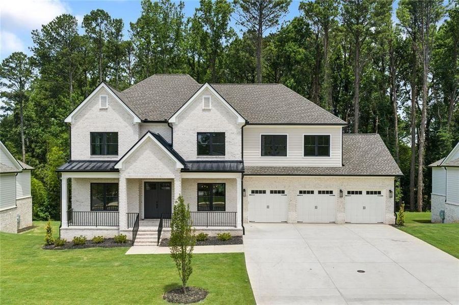 Front exterior of a new home in , Atlanta, GA, highlighting curb appeal (Image 28).