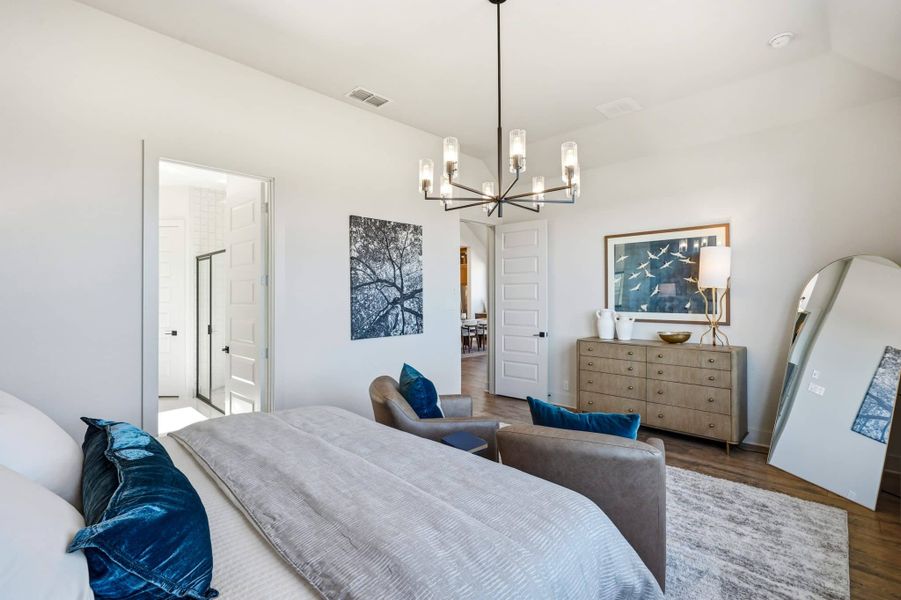 Furnished interior view inside a new home in Prominence, San Antonio (Image 49).