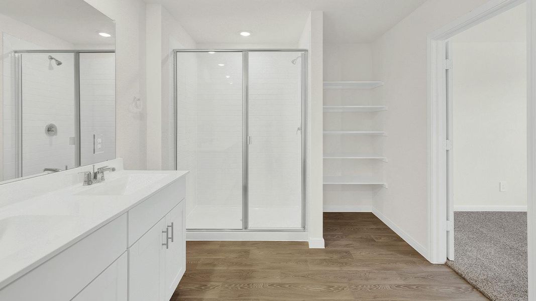 Furnished interior view inside a new home in Paramount, Kyle (Image 5). Furnished interior view inside a new home in Paramount, Kyle (Image 5).