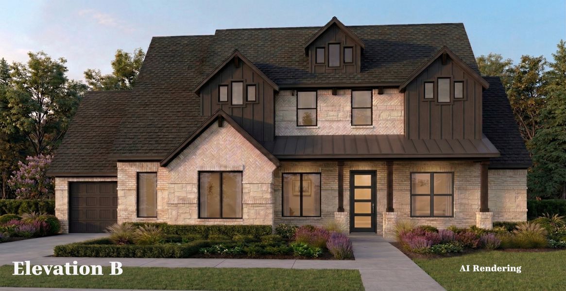 Representative exterior photo of a completed home built from the Katherine by Altura Homes in Talbott Estates, Howe, TX (Image 4).